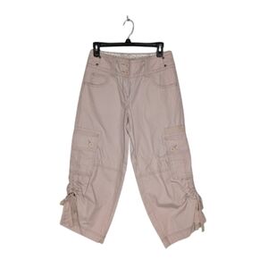 Cabi Frosted Pink Cargo Cropped Pants